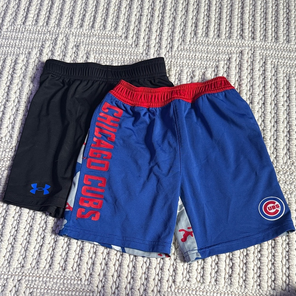Under Armour Black and Blue Kids Shorts Set